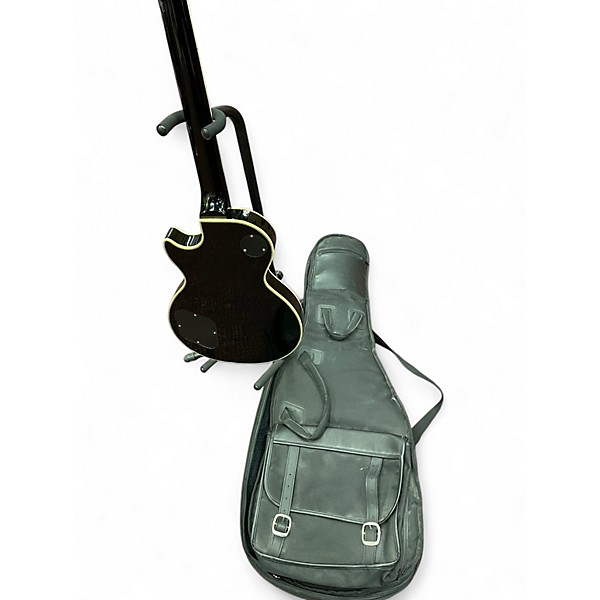 Used 2000s Epiphone LES PAUL CUSTOM BLACK Solid Body Electric Guitar