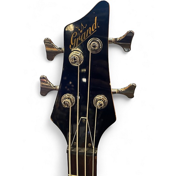 Used Grand 4 String Acrylic Bass Blue Electric Bass Guitar