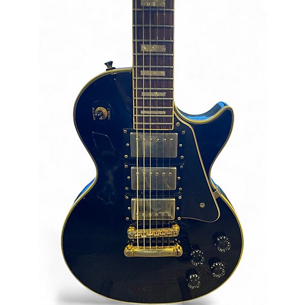 Used Epiphone Les Paul Custom Pro Black and Gold Solid Body Electric Guitar