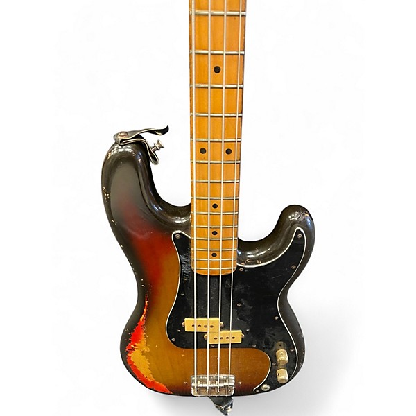 Vintage 1974 Fender Standard Precision Bass 2 Color Sunburst Electric Bass Guitar