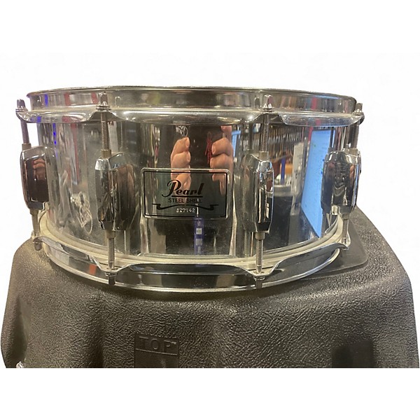 Used Pearl 14in stainless snare student kit stainless steel Drum