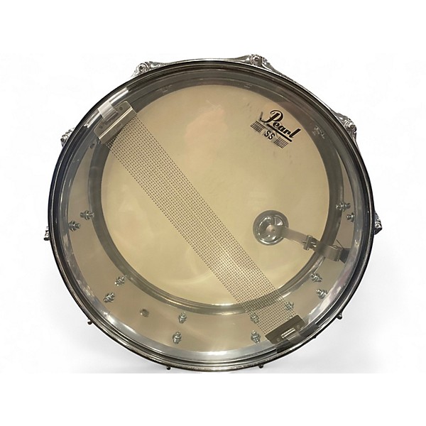 Used Pearl 14in stainless snare student kit stainless steel Drum