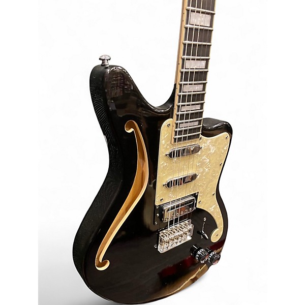 Used D'Angelico Premier Bedford Black Hollow Body Electric Guitar