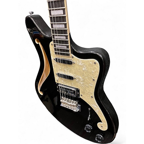 Used D'Angelico Premier Bedford Black Hollow Body Electric Guitar