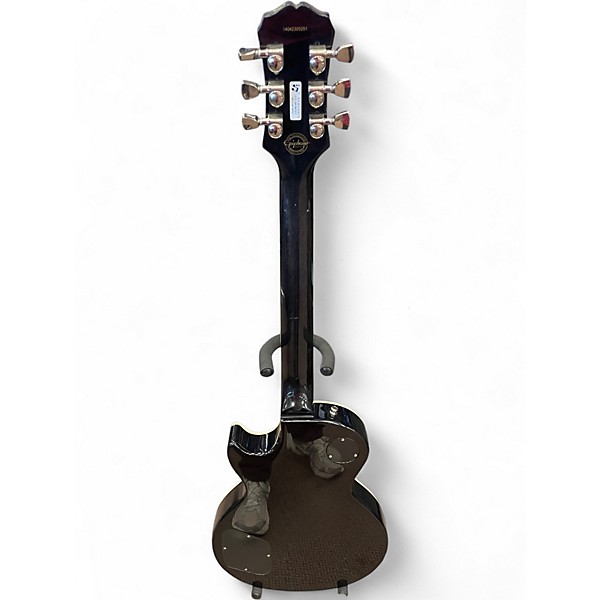 Used Epiphone Les Paul Standard Florentine Pro TRANS BLACK Hollow Body Electric Guitar