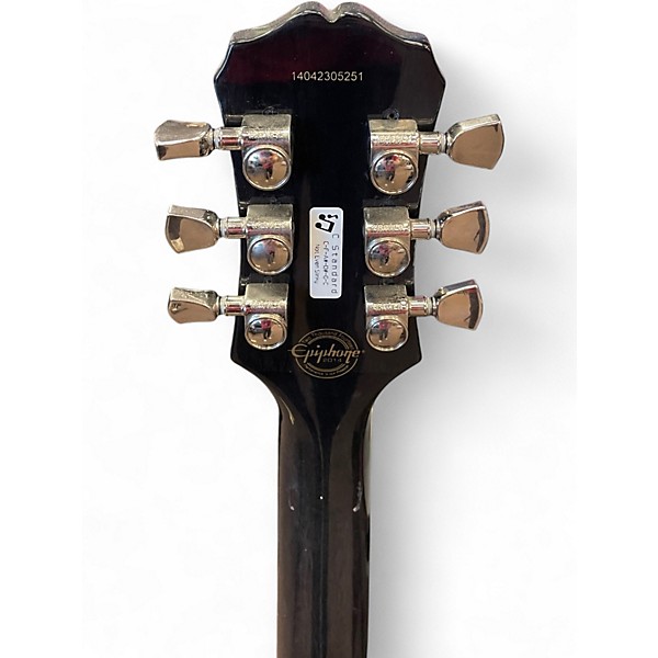 Used Epiphone Les Paul Standard Florentine Pro TRANS BLACK Hollow Body Electric Guitar