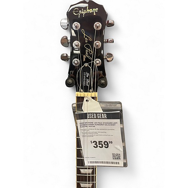 Used Epiphone  LES PAUL STANDARD LEFT HANDED Cherry Sunburst Solid Body Electric Guitar