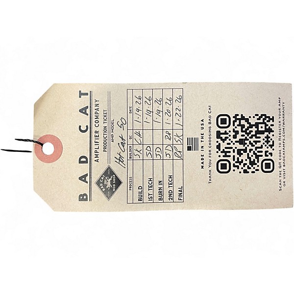 Used Bad Cat HCMS-50 Guitar Power Amp