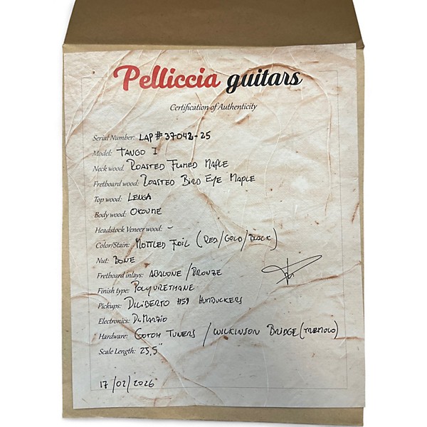 Used Pelliccia Tango I Mottled Foil Solid Body Electric Guitar