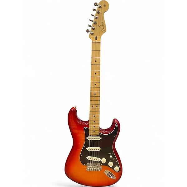 Used Fender Player Plus Stratocaster Plus Top Aged Cherry Burst Solid Body Electric Guitar