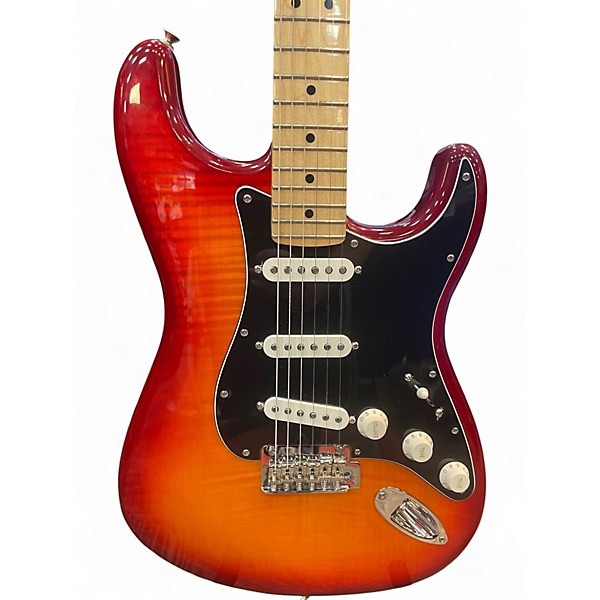 Used Fender Player Plus Stratocaster Plus Top Aged Cherry Burst Solid Body Electric Guitar