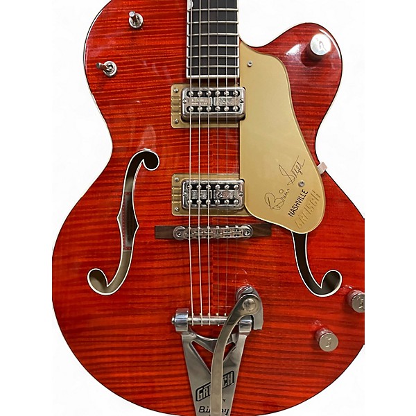 Used Gretsch Guitars G6120TFM-BSNV-ORG Brian Setzer Signature Nashville FLAME MAPLE ORANGE Hollow Body Electric Guitar
