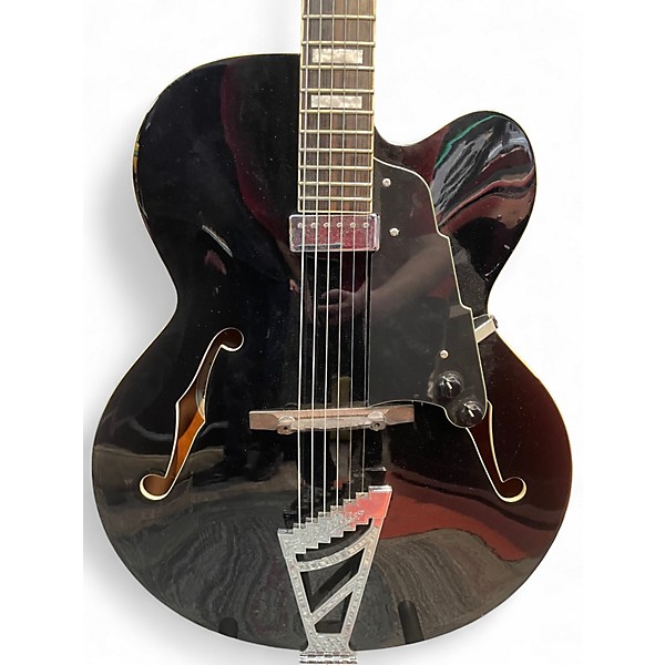 Used D'Angelico EXL-1 Black Hollow Body Electric Guitar