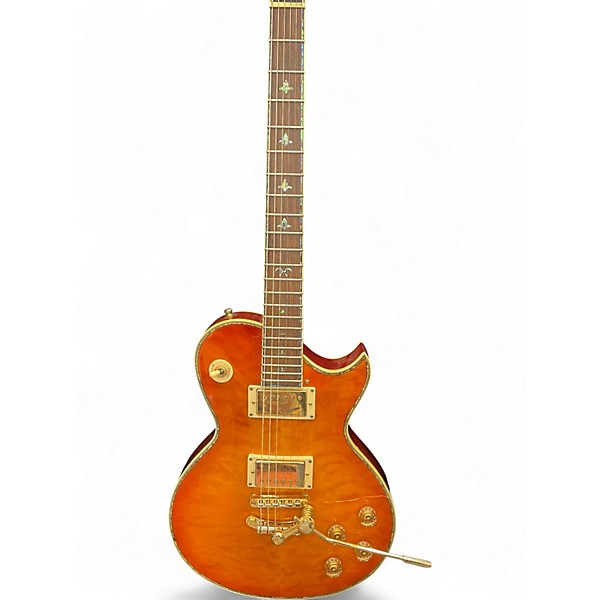 Used Indie FDL Fleur De Lys FLAME SUNBURST Solid Body Electric Guitar