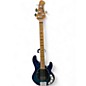 Used Ernie Ball Music Man STINGRAY 3 EQ H Transparent Blue Electric Bass Guitar thumbnail