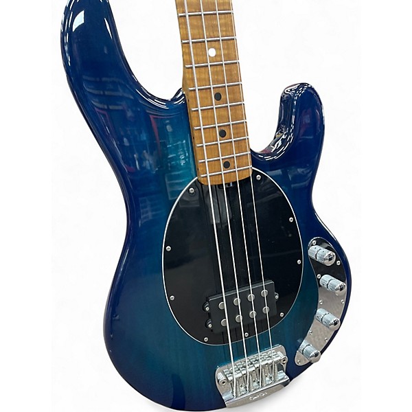 Used Ernie Ball Music Man STINGRAY 3 EQ H Transparent Blue Electric Bass Guitar