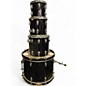 Used Ludwig 4 Piece ROCKER BLACK Drum Kit thumbnail