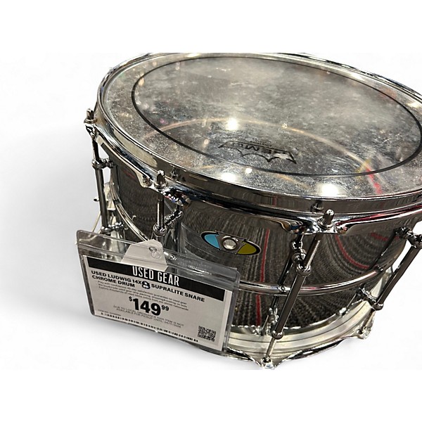 Used Ludwig 14X6.5 Supralite Snare Chrome Drum
