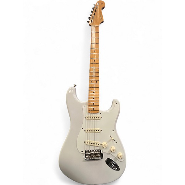 Used Fender Artist Series Eric Johnson Stratocaster Olympic White Solid Body Electric Guitar