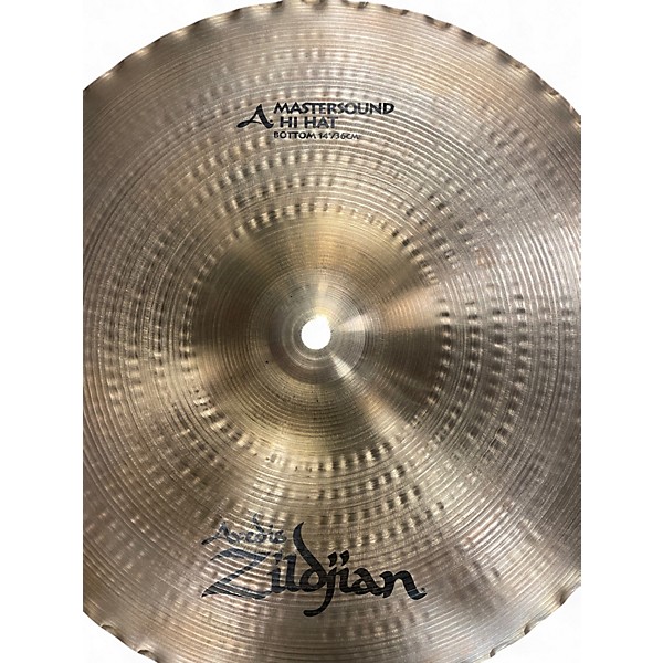 Used Zildjian 14in A Mastersound Hi Hat Pair Cymbal