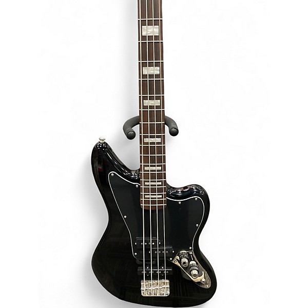 Used Squier JAGUAR BASS Black Electric Bass Guitar