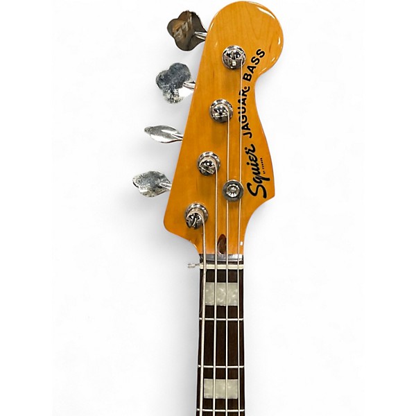 Used Squier JAGUAR BASS Black Electric Bass Guitar