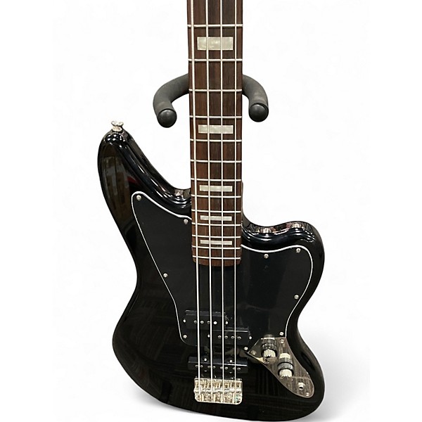 Used Squier JAGUAR BASS Black Electric Bass Guitar
