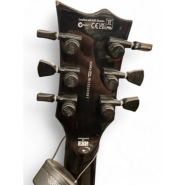 Used ESP EC1000 Deluxe Trans Black Solid Body Electric Guitar