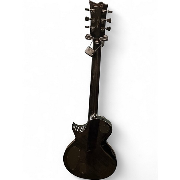 Used ESP EC1000 Deluxe Trans Black Solid Body Electric Guitar