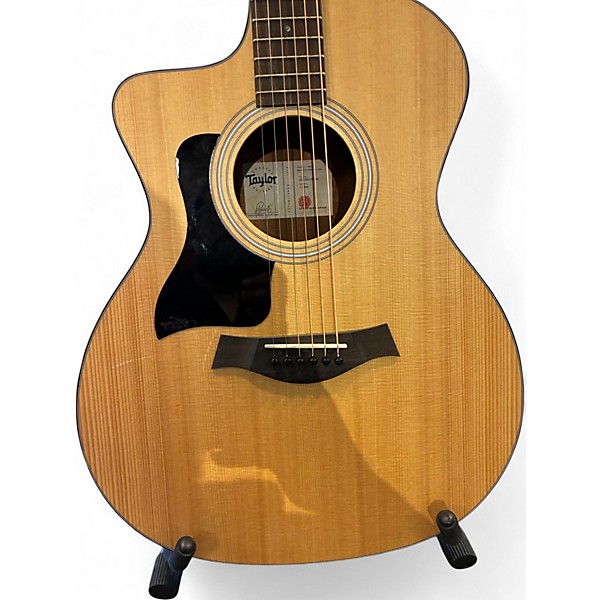 Used Taylor 114CE Left Handed Natural Acoustic Electric Guitar