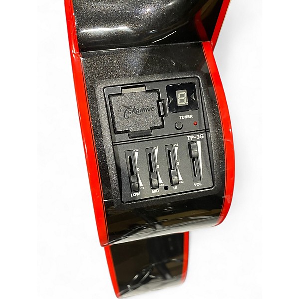 Used Takamine GF49CECB Black Acoustic Electric Guitar