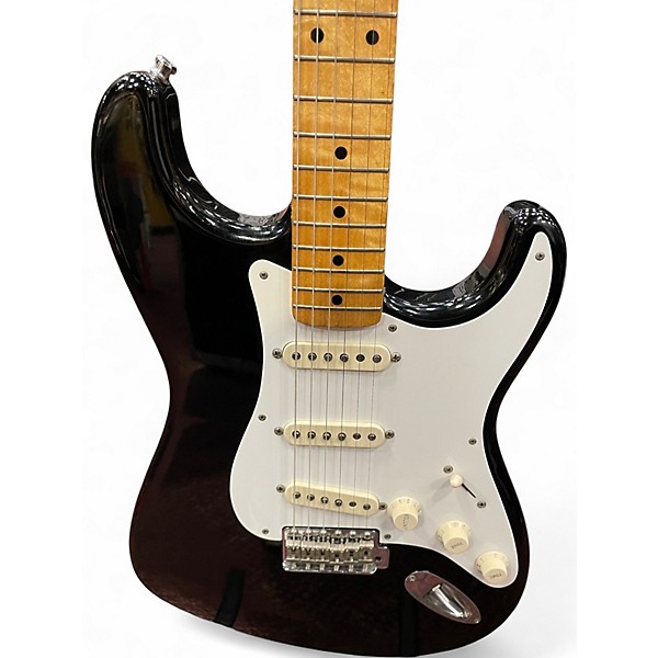 Used Fender Stratocaster ST-54 Black and White Solid Body Electric Guitar