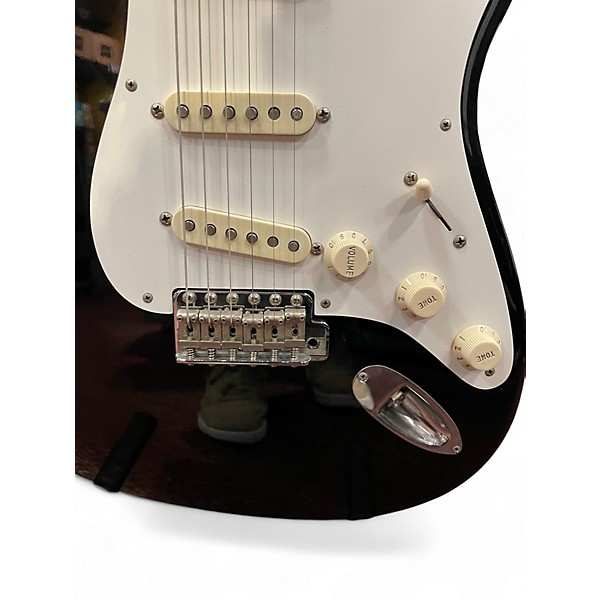 Used Fender Stratocaster ST-54 Black and White Solid Body Electric Guitar