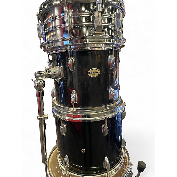Used Sunlite 5 Piece SUNLITE Black Drum Kit