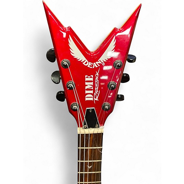 Used Dean Dime Razorback Blood Red Solid Body Electric Guitar