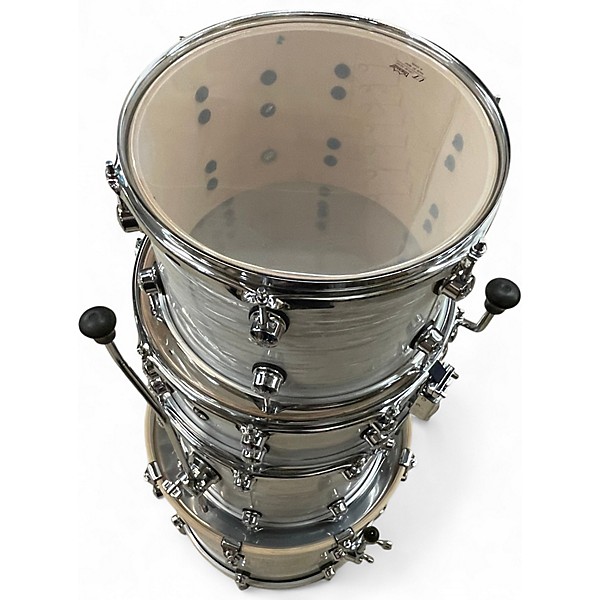 Used Natal Drums 4 Piece ARCADIA BIRCH SERIES WHITE SWIRL Drum Kit