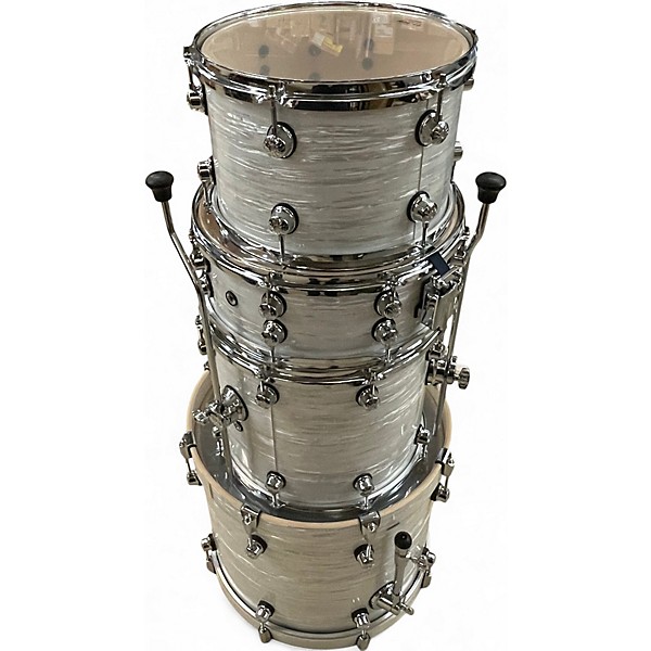 Used Natal Drums 4 Piece ARCADIA BIRCH SERIES WHITE SWIRL Drum Kit