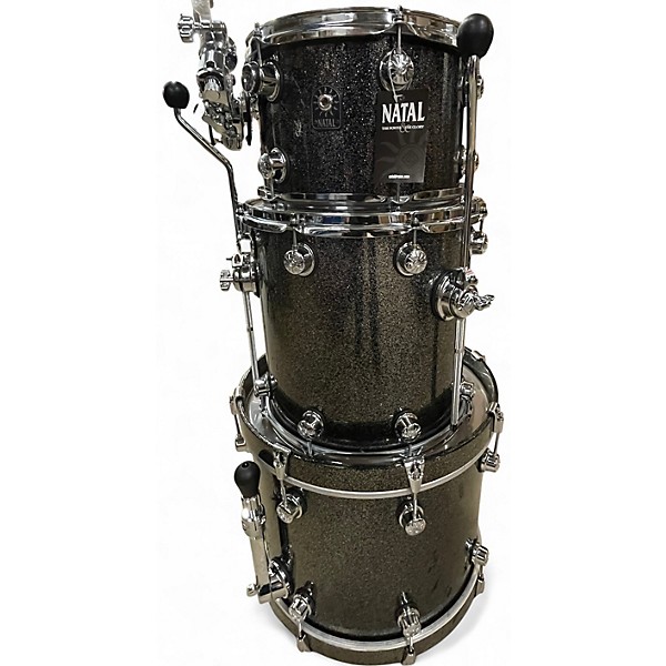 Used Natal Drums 3 Piece MAPLE TRADITIONAL JAZZ BLACK SPARKLE Drum Kit