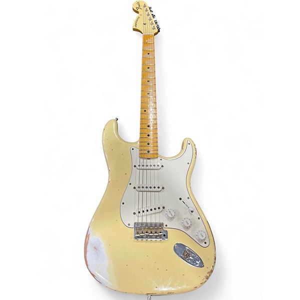 Used Fender 69 stratocaster relic custom shop Olympic White Solid Body Electric Guitar