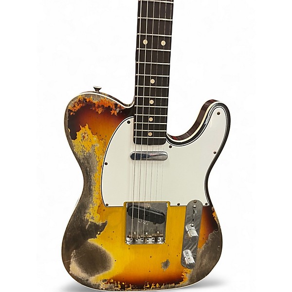 Used 2021 Fender CUSTOM SHOP LTD 59 TELECASTER RELIC 3 Tone Sunburst Solid Body Electric Guitar