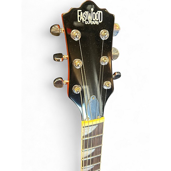 Used Eastwood Classic 6 Orange Hollow Body Electric Guitar