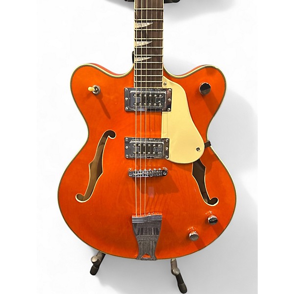 Used Eastwood Classic 6 Orange Hollow Body Electric Guitar