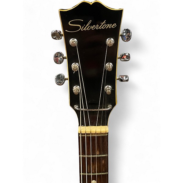 Vintage 1960s Silvertone 319  MIJ 2 Tone Sunburst Hollow Body Electric Guitar