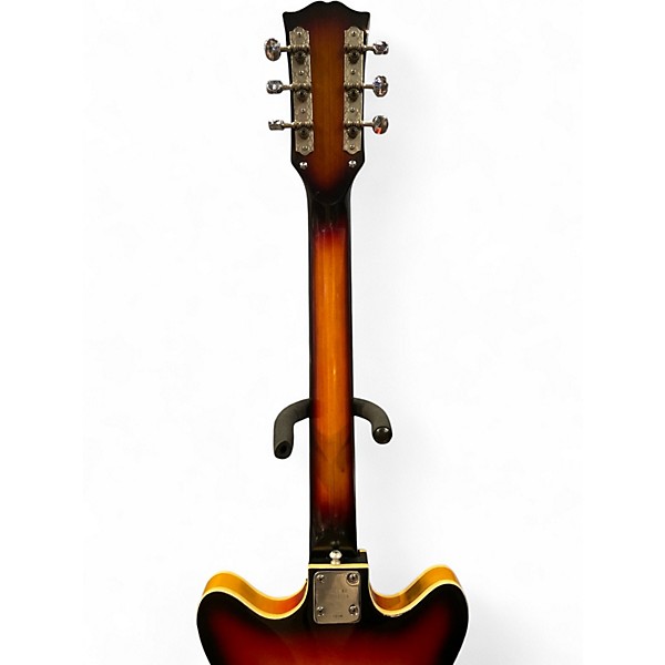 Vintage 1960s Silvertone 319  MIJ 2 Tone Sunburst Hollow Body Electric Guitar