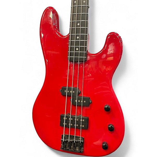 Used Series 10 By Bently J Style Red Electric Bass Guitar