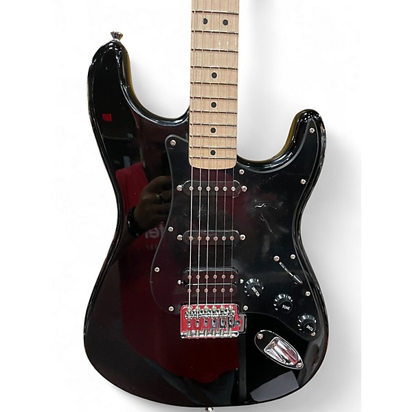 Used Squier SONIC STRATOCASTER HSS Black Solid Body Electric Guitar