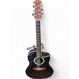 Vintage 1990s Ovation 1761 Black Acoustic Electric Guitar
