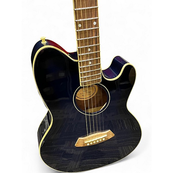 Used Ibanez tcy10tbs1201 Blue Acoustic Guitar