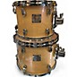 Used Yamaha 4 Piece Custom Absolute Red Pearl Natural Drum Kit