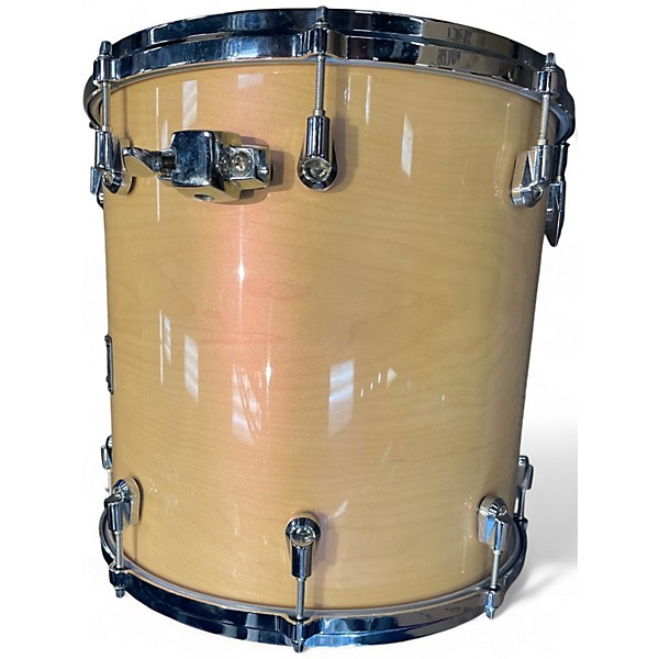 Used Yamaha 4 Piece Custom Absolute Red Pearl Natural Drum Kit